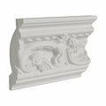 Architectural Products By Outwater 4-1/2 in. x 2 in. x 6 in. Long Floral Polyurethane Crown Molding Sample 3P5.37.01195
